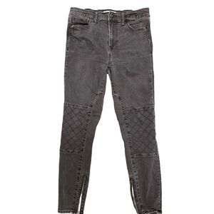 Madewell Women's Black Skinny High‎ Riser Jeans Zip Ankle Size 28